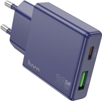 Зарядное устройство сетевое Hoco N45 (титановый синий) - 