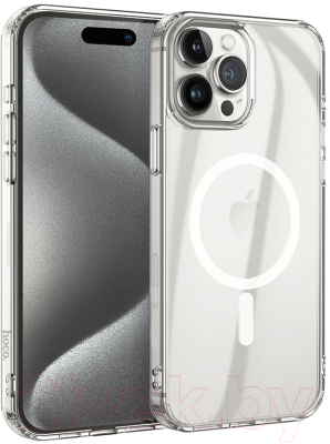 Чехол-бампер Hoco для iPhone 15 Pro Магнитный (прозрачный)