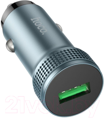Зарядное устройство автомобильное Hoco Z49 + кабель Micro (металлик)