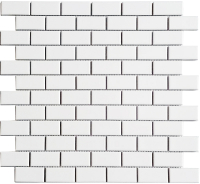 Мозаика Jenru Brickbond Matte White (300x300) - 