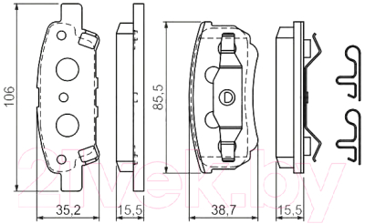 

Тормозные колодки Bosch, 0986424814