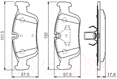

Тормозные колодки Bosch, 0986494015