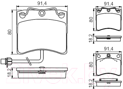 

Тормозные колодки Bosch, 0986494041