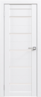 Дверь межкомнатная Юни Амати 01М 40x200 (белая шагрень/стекло белое) - 
