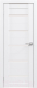Дверь межкомнатная Юни Амати 01М 40x200 (белая шагрень/стекло белое) - 