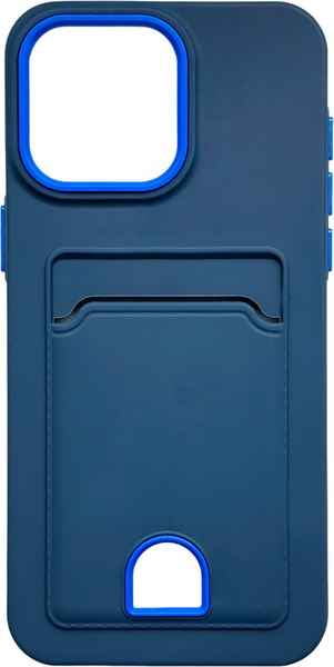 Чехол-накладка Case Matte Card Case для iPhone 12 Pro Max (синий матовый)