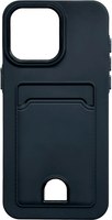 Чехол-накладка Case Matte Card Case для iPhone 12 (черный матовый) - 