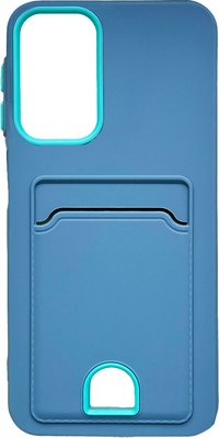 Чехол-накладка Case Matte Card Case для Galaxy A24 (голубой матовый)