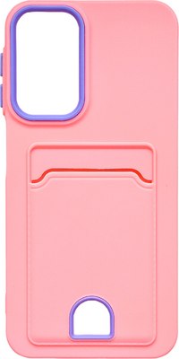 Чехол-накладка Case Matte Card Case для Galaxy A24 (розовый матовый)