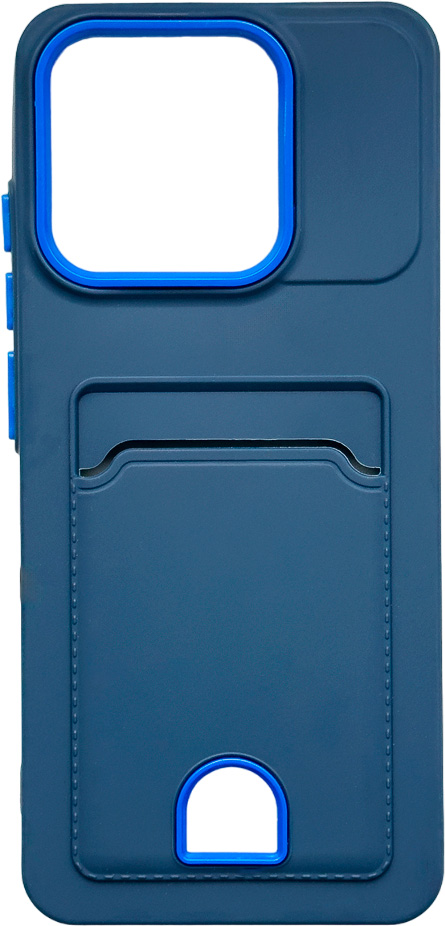 Чехол-накладка Case Matte Card Case для Redmi 12C (синий матовый) — фото 1