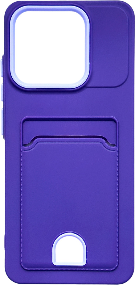 Чехол-накладка Case Matte Card Case для Redmi 12C (фиолетовый матовый) — фото 1