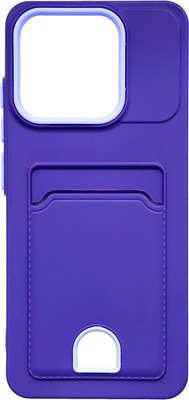 Чехол-накладка Case Matte Card Case для Redmi 12C (фиолетовый матовый)