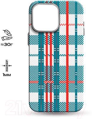 Чехол-накладка Luxo Самоирония Lf-3 для iPhone 14 Pro (бирюзовый/красный светящийся)