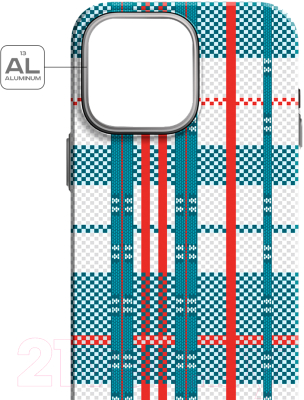 Чехол-накладка Luxo Самоирония Lf-3 для iPhone 14 Pro (бирюзовый/красный светящийся)