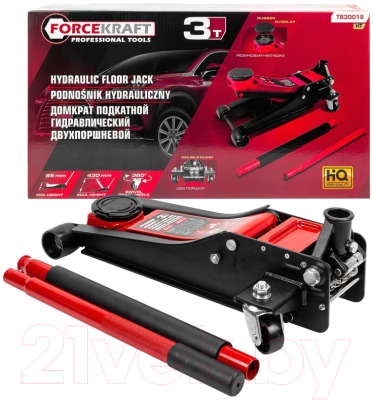 Подкатной домкрат ForceKraft FK-T830018 HT