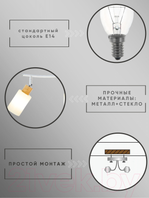 Спот Aitin-Pro НПБ 02-4x40-102 / DA6127/4 (белый/дерево)