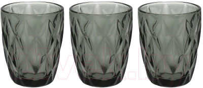 Изображение товара Набор стаканов Tognana Glass Rombus / N3585T25892 (3шт, серый)