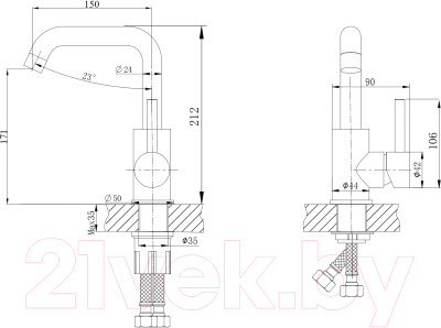 Смеситель Ekko E72304-4