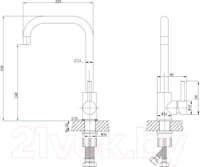 Смеситель Ekko E70304-4