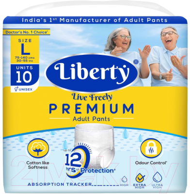 Подгузники для взрослых LIBERTY Adult Pants Premium Pants Large (10шт)