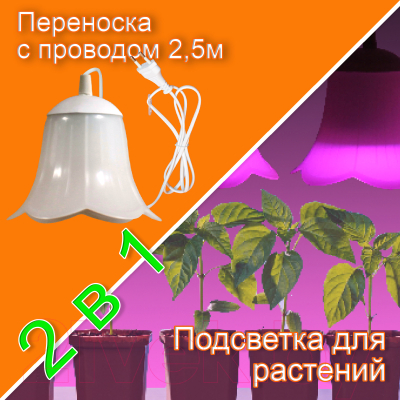 Светильник для растений Элетех Фито ННБ 63-60-017 Е27 / 1005404617