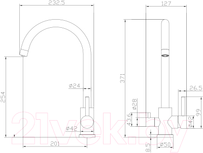 Смеситель Ekko E4307