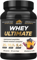 Протеин Prime Kraft Whey Ultimate Черничный маффин (900г, банка) - 