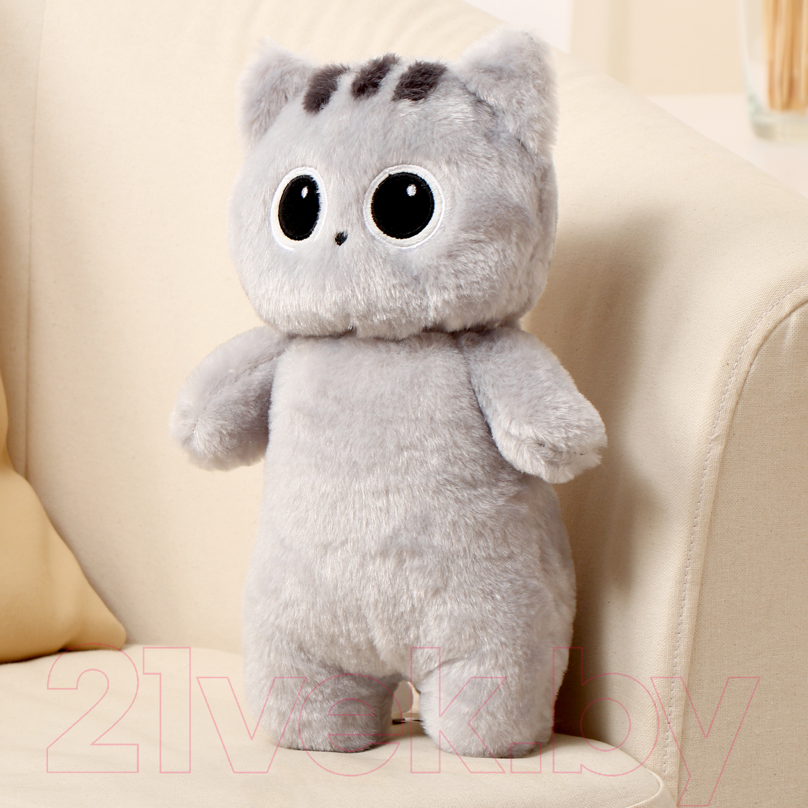 Мягкая игрушка Sima-Land Кот / 9689607 (серый) — фото 3