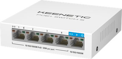 

Коммутатор, PoE+ Switch 5 / KN-4610