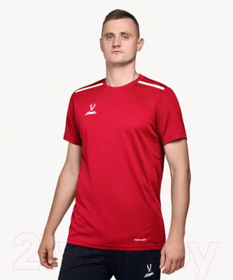 Футболка игровая футбольная Jogel Division Training Tee (M, красный)