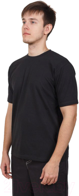 Футболка Sardoba Tekstil х/б 160гр (7XL, черный)