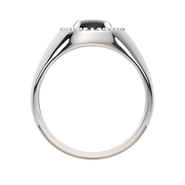 Кольцо из серебра ZORKA 02G9114 (р.17, с ониксом и фианитами)
