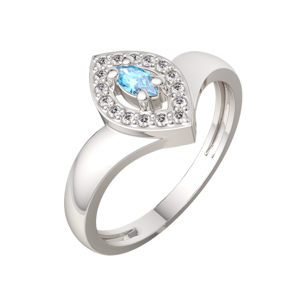 Кольцо из серебра ZORKA 02S4021.ZZ (р.17, с топазом и фианитами)