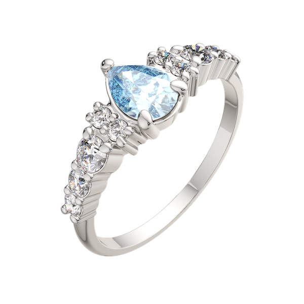 Кольцо из серебра ZORKA 02S4024 (р.17, с топазом и фианитами)