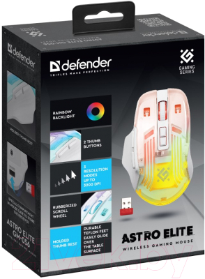 Мышь Defender Astro Elite GM-056 / 52056 (белый)