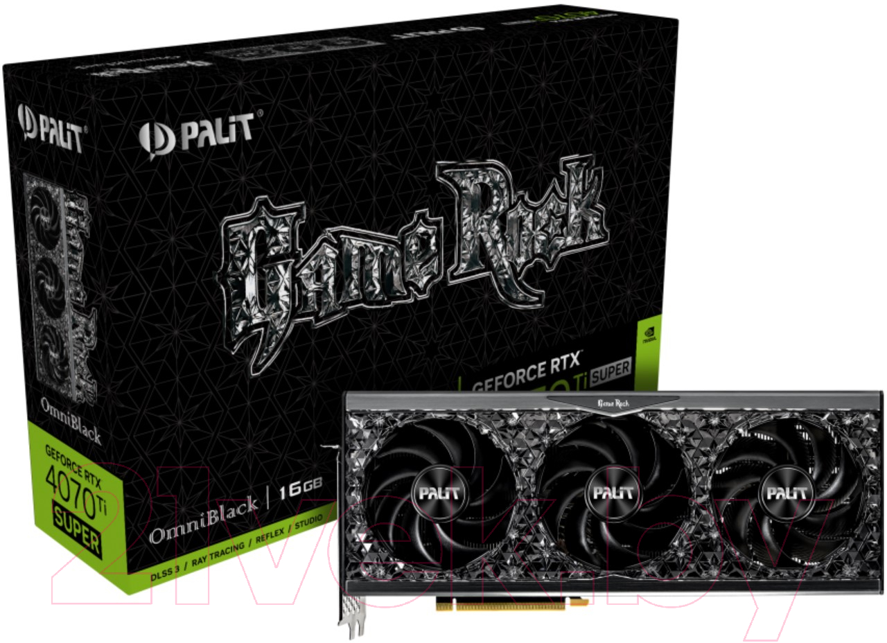 Видеокарта Palit GeForce 4070TI Super GameRock OmniBlack 16G (NED47TS019T2-1020Q)