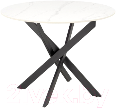 Обеденный стол Halmar Edgar 2 / V-CH-EDGAR_2-ST (белый мрамор/черный)