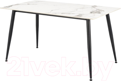 Обеденный стол Halmar Emilio / V-CH-EMILIO_140-ST (белый мрамор/черный)