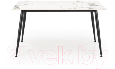 Обеденный стол Halmar Emilio / V-CH-EMILIO_140-ST (белый мрамор/черный)