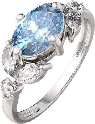 Кольцо из серебра ZORKA 02S4038 (р.17, с топазом и фианитами) - 