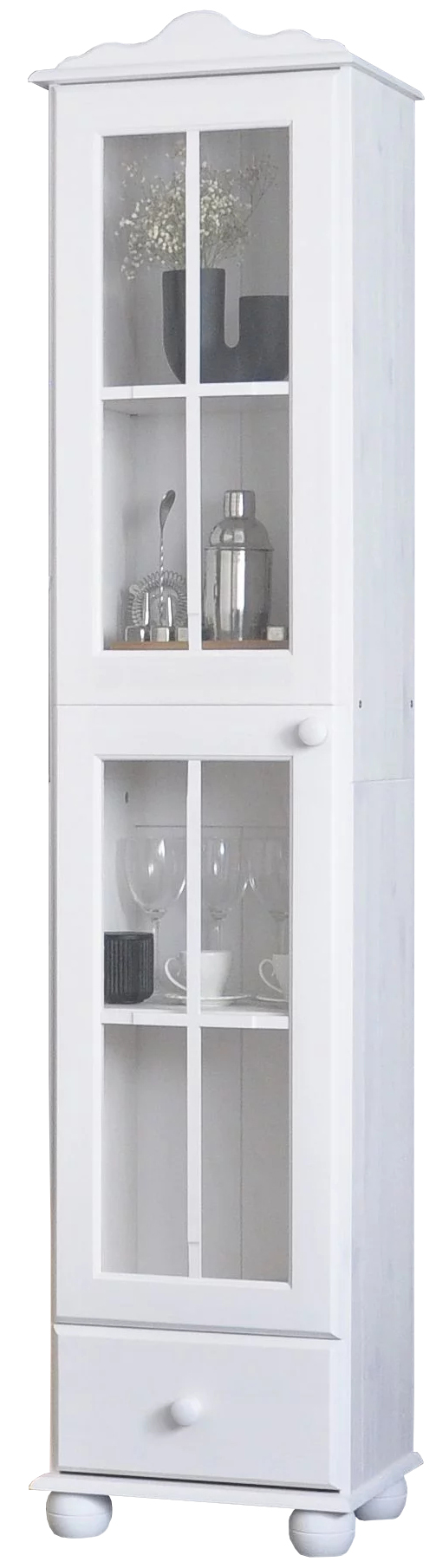 Шкаф с витриной Dipriz Бритта Д.30011.2 (белый)