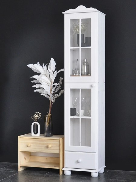 Шкаф с витриной Dipriz Бритта Д.30011.2 (белый)