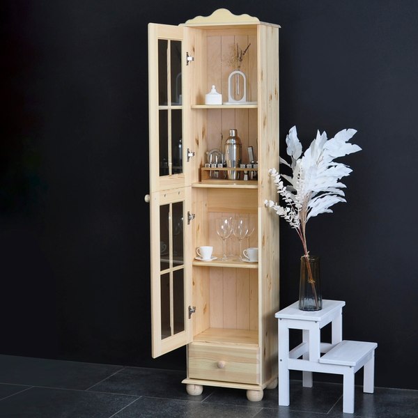 Шкаф с витриной Dipriz Бритта Д.30011.1 (лак)