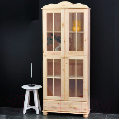 Шкаф с витриной Dipriz Бритта Д.30012.1 (лак)