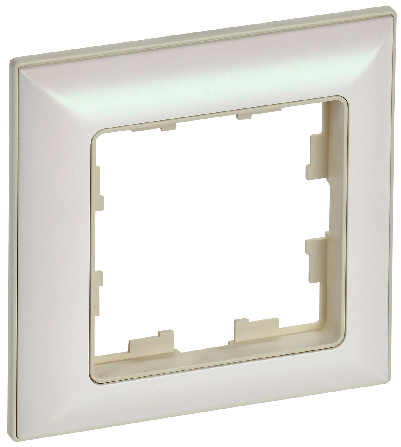 Рамка для выключателей и розеток IEK Brite BR-M12-12-1-K10 (бежевый/жемчужный)