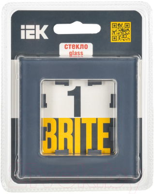 Рамка для выключателей и розеток IEK Brite BR-M12-G-31-K35 (маренго матовый)