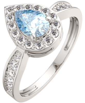 Кольцо из серебра ZORKA 02S4042.ZZ (р.17.5, с топазом и фианитами) - 