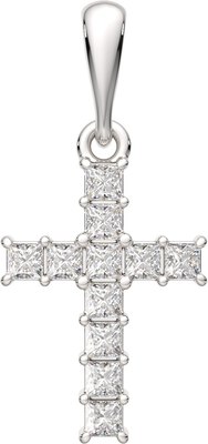 Крестик из серебра ZORKA 0440362.ZZ (с фианитами) - 