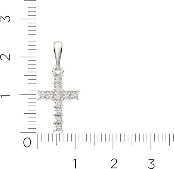 Крестик из серебра ZORKA 0440362.ZZ (с фианитами)