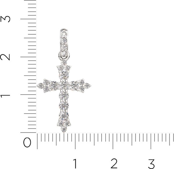 Крестик из серебра ZORKA 0440420 (с фианитами)
